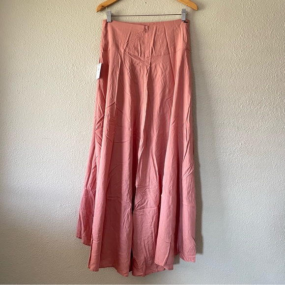 NWT O’Neill Ambrosio High-Low Maxi Skirt Women’s M Rose Pink High Rise Beach - Picture 9 of 16